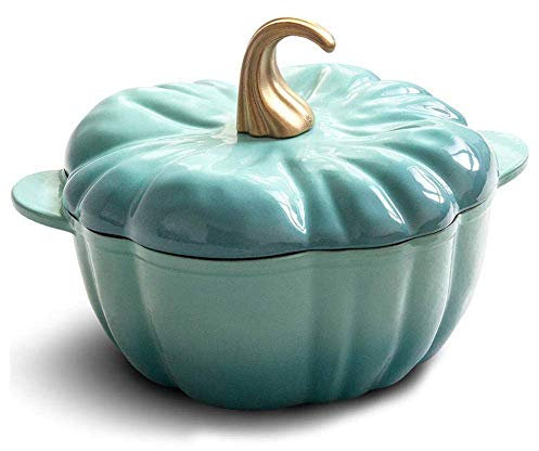 Sywlwxkq Olla esmaltada Cazuela de Hierro Fundido Cazuela para Horno holandés con Tapa - Conducción de Calor rápida, Ahorro de energía, Fácil de Limpiar-2