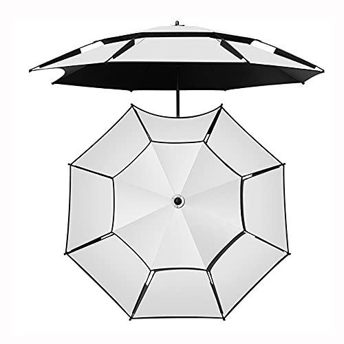 YCMY Ombrellone da Pesca 240cm All'aperto Ombrellone da Spiaggia Antivento Grande Ombrellone da Portatile Giardino Rotazione 360 ​​° Ombrellone con Ancoraggio di Sabbia E Borsa per Il Trasporto.