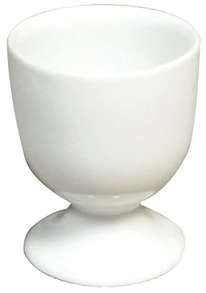 Huevera individual de porcelana, color blanco