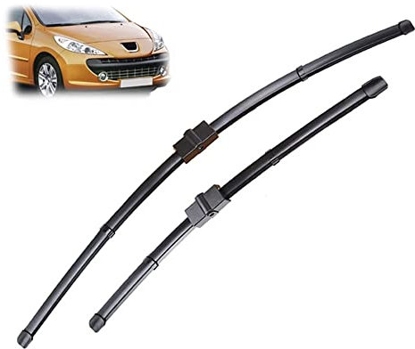 NINAI Car Front Windshield Wiper Blades for Peugeot 207CC 2006-2012, Windscreen Wiper Blades Wiper Arm Brushes Cutter Window Wiper Wipers Accessories