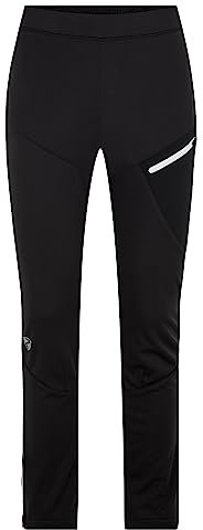 Ziener Damen NABELLE Softshell-Hose, Langlauf | Winddichte Vorderseite, elastische Rückseite, Black.White, 40