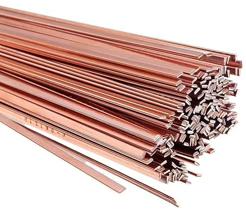 5Pcs Brass Welding Rod Phosphorus Copper Electrode Welding Wire Soldering Rod No Need Solder Powder Welding Rods 1.0/2.0mm*500mm (Size : 1.0mm, Color : 5pcs)
