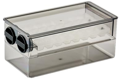 YuWangg Cubitera Con Tapa Y Contenedor,Cubitera Reutilizable,Bandeja de cubitos de hielo Contenedor Congelador Máquina de Hielo,Para los amantes de las bebidas heladas