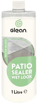 GLEAN Wet Look Patio Sealer | 1L | Natural Colour Enhancing Clear Sealant for Paving, Patios, Blocks, Indian stone | Impregnating Sealer | Breathable, Water-Based Formula | Interior & Outdoor
