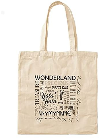 FaceYee Einkaufstasche, Einkaufstasche, lustiges Geschenk, Schultertasche, Handtasche, Marktreise, wiederverwendbar, 40 x 35 cm (B x H), Ateez Songs, 35cm(W)x40cm(H)