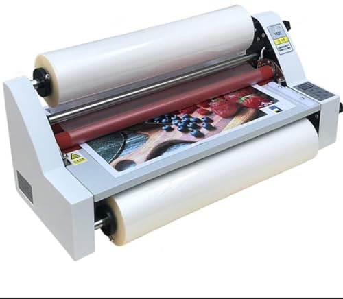 GJBMXSM Laminiergerät, Heiß-/Kalt-Rollenlaminator, Vierwalzen-Laminiermaschine Für EIN-/Doppelseitiges A3/A2-Papier, Laminiermaschine Für Dokumente, Fotos,V350