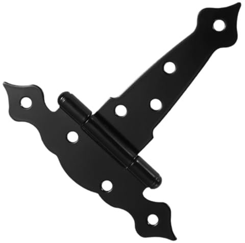 HOMSFOU Dekorative T-hinges Für Holztüren -barn Door Hardware Schwarz Einfache Installation Für Klassische Türen Und Tore Metallkonstruktion Mit Hoher Tragfähigkeit