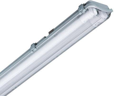 LEDKIA LIGHTING Pantalla Estanca 120cm IP65 con dos Tubos LED Cristal 18W 140lm/W 4000K Blanco Neutro G13