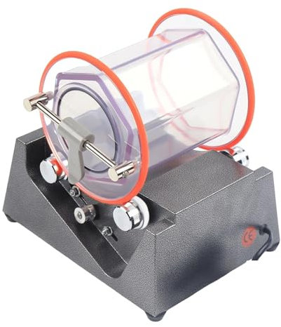 Tamburo rotante for lucidatura di gioielli Mini lucidatrice for gioielli Capacità 3 kg Macchina di finitura con perla di lucidatura per gioielli, legno, ambra, metallo, giada