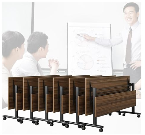 DMBBSAPBSH mötesbord vikbart, bärbart modulärt konferensbord med tysta hjul mötesbord (55,1 x 23,6 x 29,5)