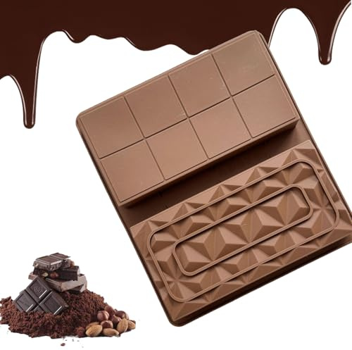 Mppchhn Stampo per Barrette di Cioccolato in Silicone | Stampo per Cioccolatieri Party | Attrezzatura per Dolci E Candy per Alimenti | Bambini Adulti Natale Compleanno Festa