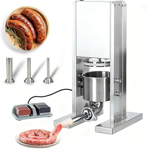 Macchina per insaccati, insaccatrice elettrica, insaccatrice verticale, macchina da cucina per insaccati per cucine domestiche e commerciali, controllo a pedale, per cucine domestiche