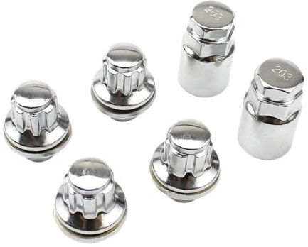 Boulons de Roue chromés pour Toyota Corolla, RAV4 et Yaris, avec Adaptateur pour écrou antivol et clé.
