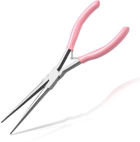 LEONTOOL Long Reach Needle Nose Pliers 7 Slim Micro Extra Long Needle Nose Plier Serrated Jaw Precision Fine Tip for Jewelry Making, Bending Wire, Small Object Gripping, Fishing, Work in Tight Spaces