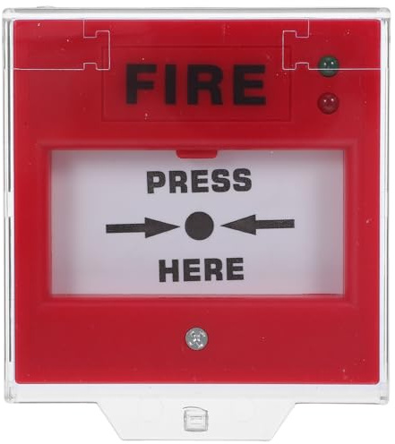PHENOFICE Bouton d'alarme Incendie réarmable déclencheur Manuel d'alarme Incendie en Plastique - Système d'appel d'urgence avec avertisseur sonore pour la Maison ou Le Bureau