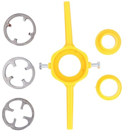 PVC Gewindeschneider Set 6 Stück, Rohrgewindeschneider mit / 2in 3 / 4in 1in NPT Schneideinsätzen - Hochwertiger Stahl, Ergonomischer Griff, Für Sanitär und PVC Rohrinstallation