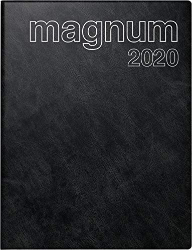 Baier & Schneider Rido/iIdé 702704290 Livre calendrier magnum (2 pages = 1 semaine, 183 x 240 mm, couverture en film mousse Catana, Calendrier 2020) Noir
