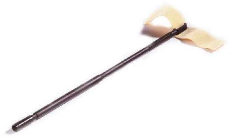 Mollenhauer 6156 Kunststoff-Wischerstab mit kleinem Ledertuch - Länge ca. 23 cm - für Sopranblockflöten