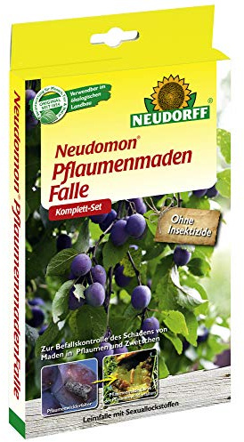 Neudorff Neudomon PflaumenmadenFalle 1 Komplettset mit Falle Leimböden u Pheromonkapseln