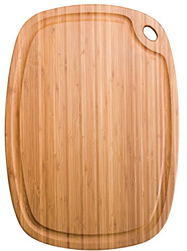 Totally Bamboo BA202228 Planche à découper Greenlite avec rigole en bambou compatible lave-vaisselle 52 x 37 cm