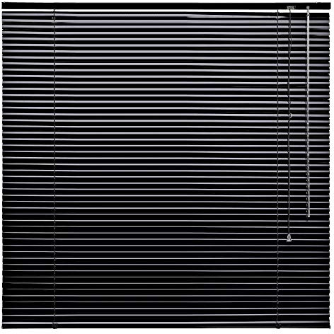 Alu Jalousie Aluminium Jalousette Klemmfix ohne Bohren Tür Fenster Rollo Lamellen Vorhang 10 Farben Breite 50 cm bis 240 cm Länge 130 cm 160 cm 220 cm Metall Klemmträger (50 x 160 cm Schwarz)
