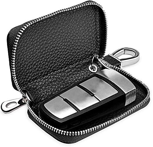 Alintor Strahlenschutz Tasche für Wagen Schlüssel, RFID Blocking Hülle für autoschlüssel, Entry Open Go Diebstahl Schutz Kein Signal Abfangen (Schwarz)