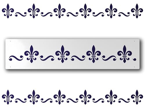 Schablone Bordüre Fleur de Lys Volute B1B14