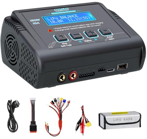 Haisito Balance Ladegerät Entlader High Power 150W 10A AC/DC, Multi-Ladegerät für LiPo NiCd Li-Ion Li-Fe NiMH LiHV PB Smart Batterie