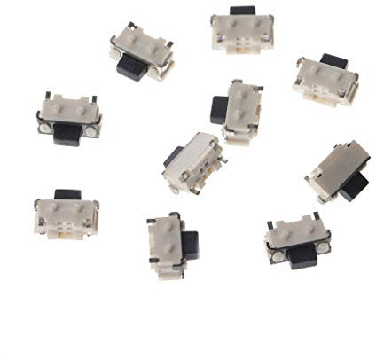 ESden Lot de 10 boutons poussoirs tactiles latéraux Micro SMD SMT 2 x 4 x 3,5 mm