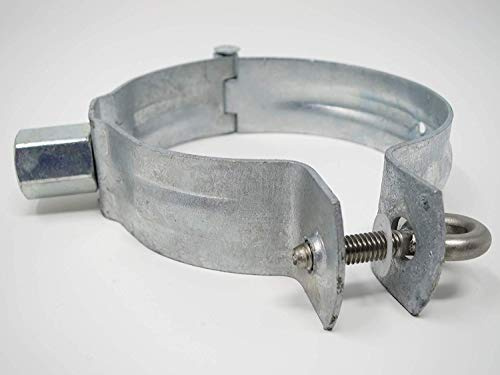 WUS Kombi-Anschluss-Mutter M8/M10, 87mm, Grau, Edelstahl, Rohrschelle, 2077581031