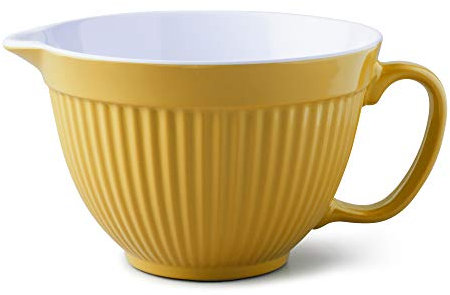 Zeal G208M - Tazón para mezclar de dos tonos, 20 cm, melamina, mostaza