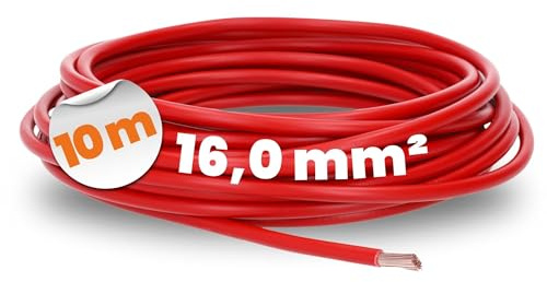 10 meter lapp 4520046 H07V-K 16,0 mm² röd I ledningsledning I flexibel kabel I PVC enkel laddare I tråd 16 mm2 I ledningar