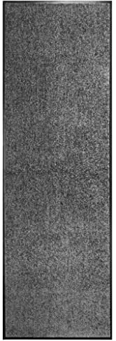 vidaXL Fußmatte Waschbar Schmutzfangmatte Türmatte Fußabtreter Schmutzmatte Schmutzfangläufer Sauberlaufmatte Innen Außen Anthrazit 60x180cm