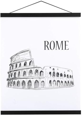 Ywlake Posterleiste Posterschiene Posterleisten, Magnet Magnetische Holz Poster Aufhänger Halter Rahmen Leisten Bild Bilder Bilderrahmen Bilderleiste 25x50 (25cm, Schwarz)