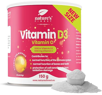 Nature’s Finest by Nutrisslim Vitamin D and C Immune System Booster - Strength Higher Concentration, Against Oxidative Stress