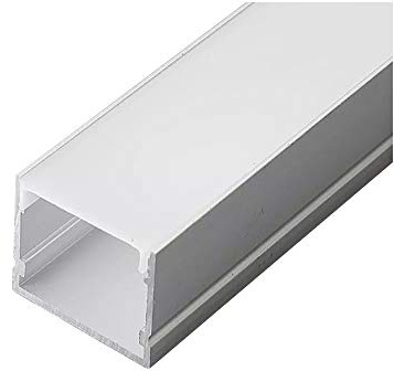 2 Meter LED Alu Profil Alu Schiene Profil Alu Schiene mit Milchglas Abdeckung Extra Breit unf Tief 20mm 30mm