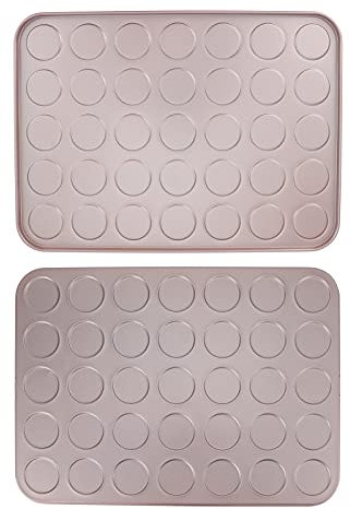 HERCHR Teglia per Macaron, Teglia per Macaron Stampi per Macaron, Biscotti, Pane, Pasticceria, Dessert(L)