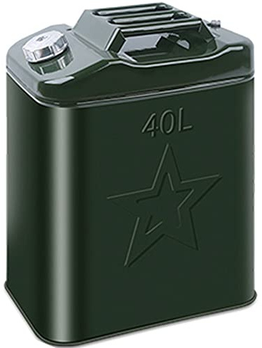 CHUNTIANMEI 10l, 20l, 25l, 30l, 35l,40l, 50l, 60l Benzinkanister Metall Verdicktem, Tragbarer Kraftstoff Kanister, Transport/lagerung/Reisen/Camping/benzindiesel,40L