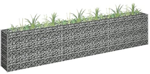homiuse 270x30x60 CM Cloture Jardin Exterieur Mur en Gabion JardinièRe Clã´Tures Dã©Coratives Claustra Exterieur Decoration Jardin pour Les Zones Commerciales Et RéSidentielles Pratique Et Beau