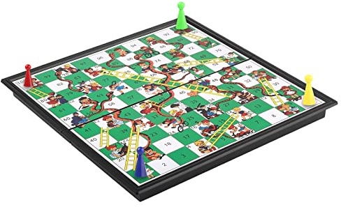 Andux Faltbares Magnetisches Schlangenschach Tragbares Brettspiel Set CXYXQ-03 (M)