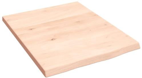 vidaXL Estante de Pared Madera Maciza de Roble sin Tratar 40x50x2 cm