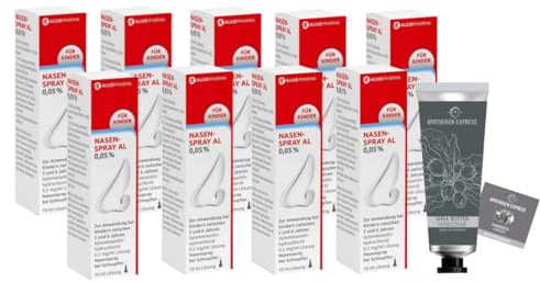 Nasenspray Al 0,05% für Kinder Set mit 6 x 10 ml inkl. einer Handcreme ODER Handseife von Apotheken-Express