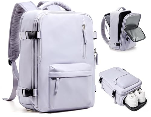 Handgepäck Rucksack 40x30x20 für Ryanair Reiserucksack Wasserdichter Unter Dem Sitz Handgepäck Rucksack Flugzeuge Reisetasche Weekendertasche Wanderrucksack Lässiger Tagesrucksack,C3-Lila Taro