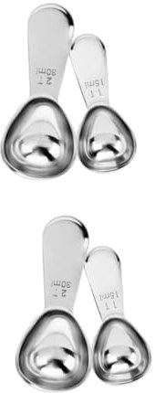 Garneck 4 Pièces cuillères à cuillère à Cuillère doseuse 30ml Cuillère doseuse de cuillere doseuse cuillères en acier inoxydable 15ml cuillère à soupe miniature Positionner