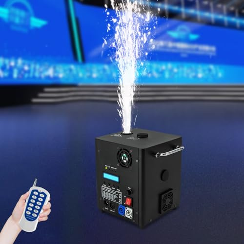 Nebelmaschine DMX, 700W Cold Spark Machine mit Fernbedienung, Pyrotechnikmaschinen, Tragbare FontäNen-Party-Maschine für Bar Party Halloween Weihnachten Hochzeit