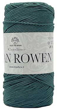 cordino per borse swan rowen effetto elegant da 200g - 50% cotone riciclato-50% poliestere per uncinetto 3-4 (petrolio - 15)
