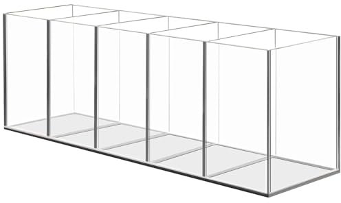 heavenlife Acryl Stifthalter, Transparent Make-Up Pinselhalter mit 5 Fächern, Klarer Bleistifthalter, Stiftebecher, Kosmetik Stifttopf Organizer, Stifteköcher für Schreibtisch, Büro, Schule, Stifte