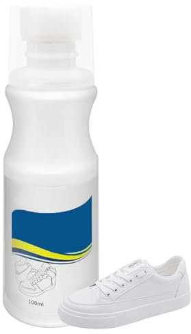 Detergente per Scarpe da Ginnastica Bianco 100ml,Pulitore per Scarpe Bianche,Sbiancante Scarpe,Sbiancante Scarpe Bianche,con Applicatore,per Pulire Scarpe