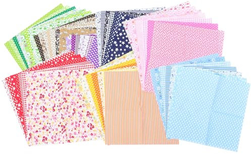 STOBOK 56stücke Baumwollstoff Patchwork-Stoffe Zum Nähen Baumwollstoffe Für DIY Patchwork-projekte Heimtextilien Und Dekorationen