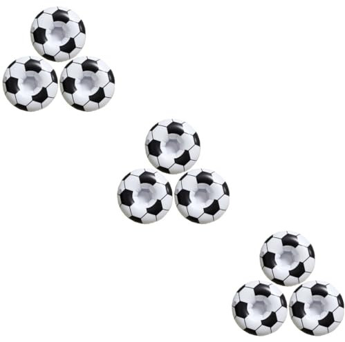 JOINPAYA 9stücke Aufblasbare Fußball Getränkehalter Aus Kreative Party-deko Für Strand Und Pool Stabil Und Langlebig Für Sportevents Und Versammlungen